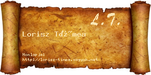 Lorisz Tímea névjegykártya